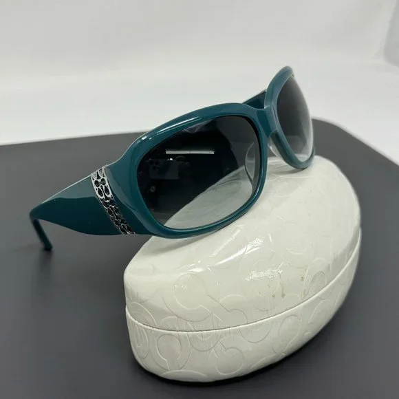 Coach Jacqueline S 828 TEAL Sunglasses With Coach Case Coach HC8381U CL918 Sunglasses | LensCrafters main image 3